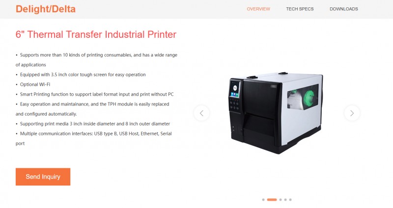 腾博会官网Delight工业热转印打印机